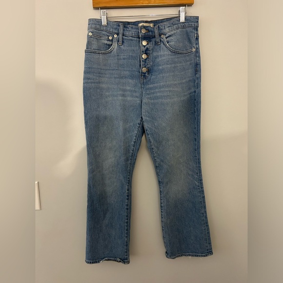 Madewell Cali Demi Boot Button Fly Jeans - Picture 1 of 5
